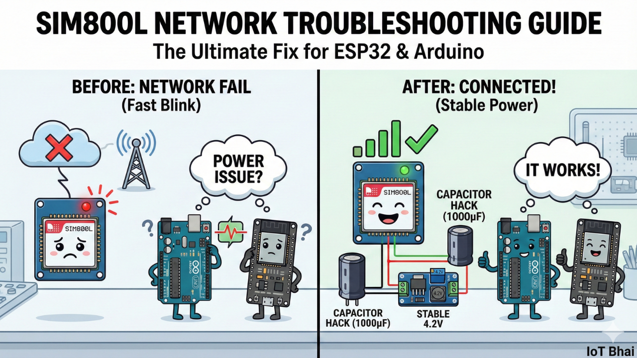 SIM800L Network Connection Guide: The Ultimate Troubleshooting Checklist(GSM IoT Series #2)