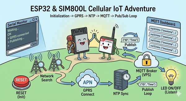 How to Connect MQTT using SIM800L GSM Module and ESP32 (GSM IoT Series #5)