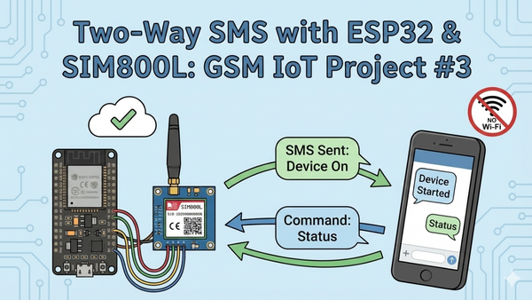 How to Send & Receive SMS with ESP32 and SIM800L (GSM IoT Series #3)